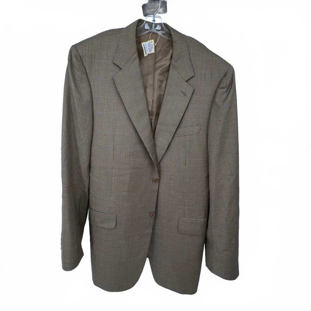 Canali Gold & Blue Houndstooth Wool Blazer | Men’s Regular OS